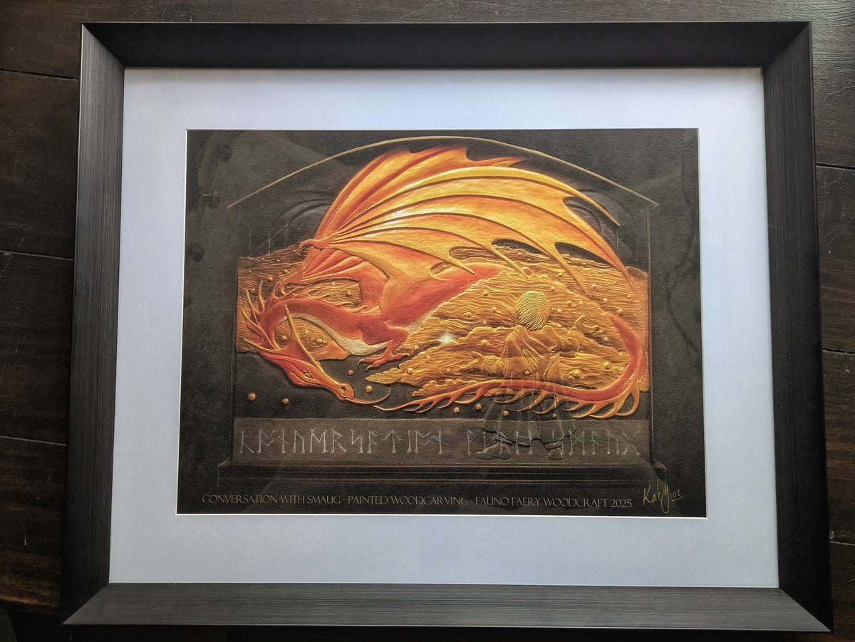 Conversation with Smaug - signed print- special offer