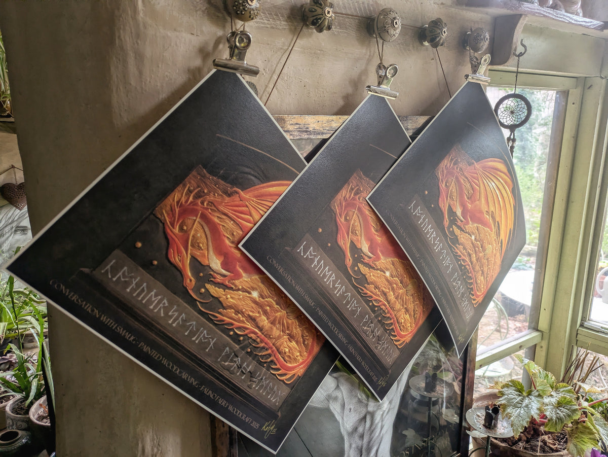 Conversation with Smaug - signed print- special offer