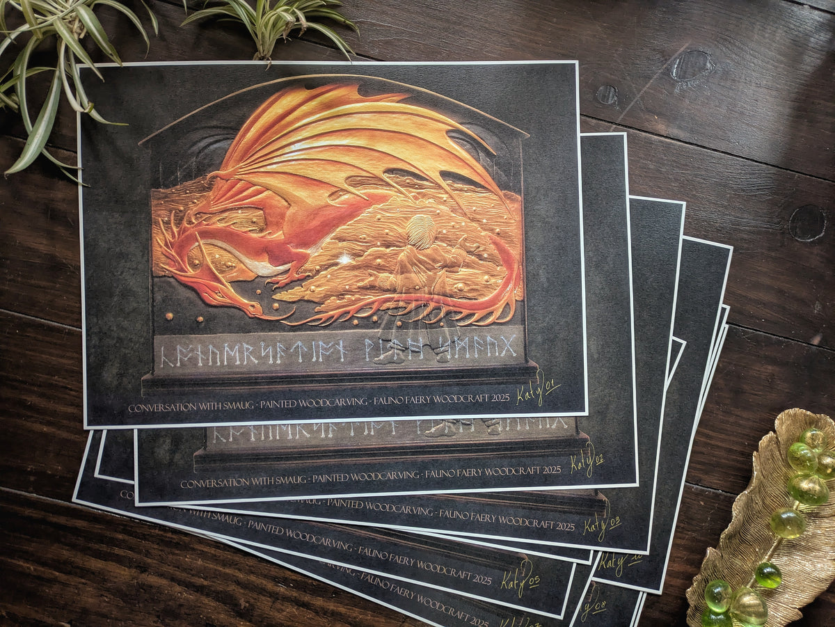 Conversation with Smaug - signed print- special offer