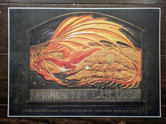 Conversation with Smaug - signed print- special offer